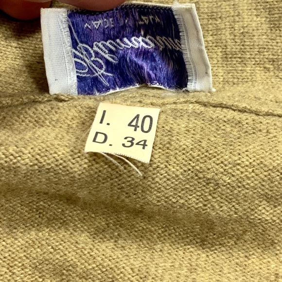 Vintage Blumarine Wool Cashmere Sweater Beaded Pearl Shawl Collar 90s Y2K 40 4 S - Picture 8 of 14